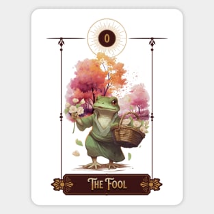 "The Fool" Frog Tarot Card Magnet